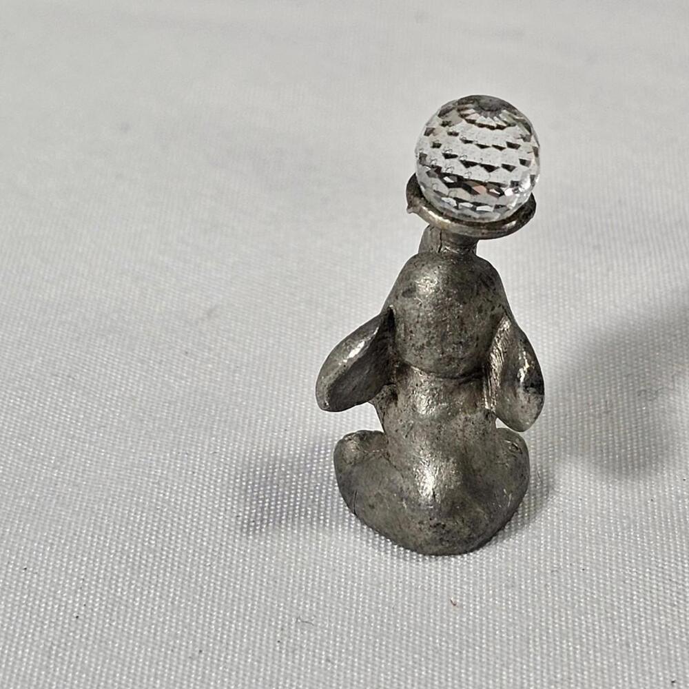 Crystal Ball Balancing Elephant - Spoontique Pewter-1985  - 207 - Picture 3 of 6